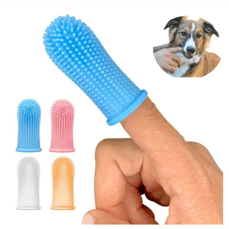 Super Soft Pet Finger Toothbrush Gentle Teeth Cleaning for Dogs and Cats