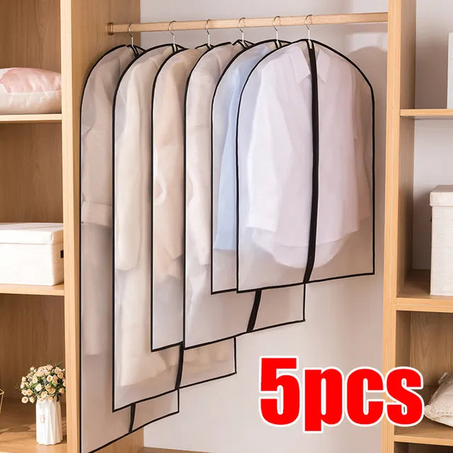 Sac de protection de vêtements anti-poussière, housse de vêtements entièrement fermée avec fermeture éclair, sacs à vêtements suspendus, sac de rangement de vêtements durables