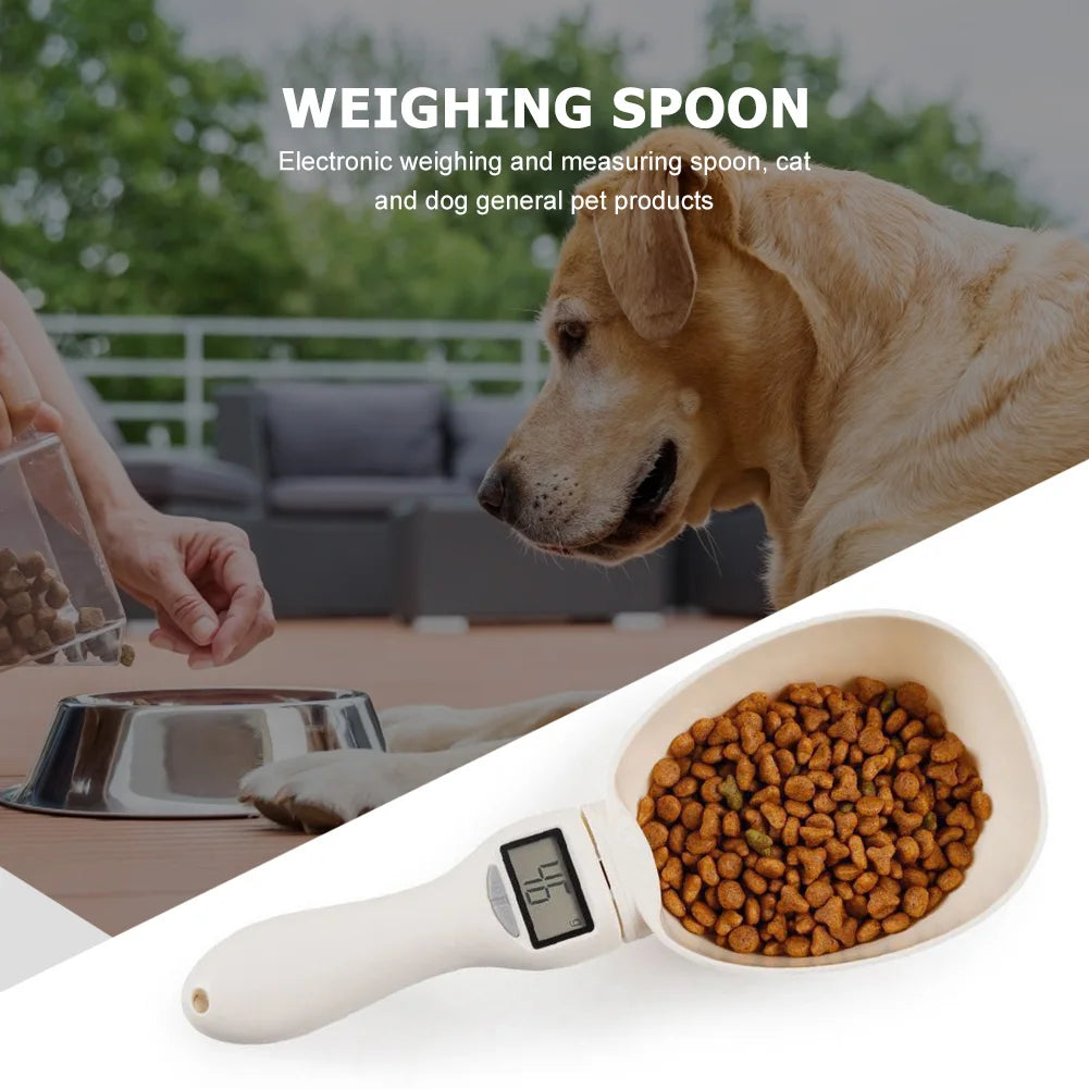 Escala medidora, cuchara, herramienta electrónica para alimentos para mascotas con pantalla digital