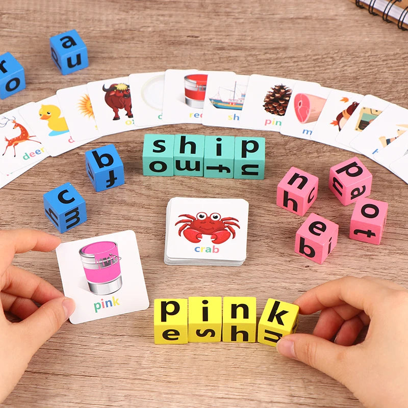 English Word Spelling Toy-Kids Letter Matching and Puzzle Toy Brain Game