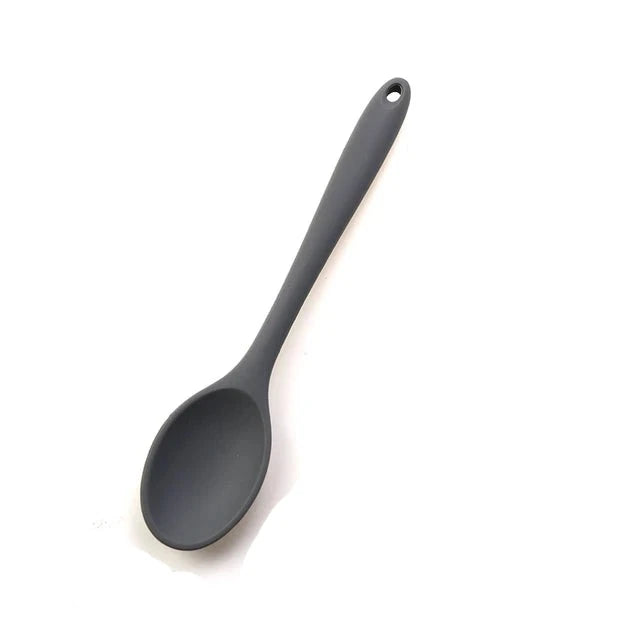 Para una vida mejor, cuchara de silicona suave para agitar, vajilla con mango largo, utensilios de cocina, cucharón, accesorios de cocina, 1 ud.