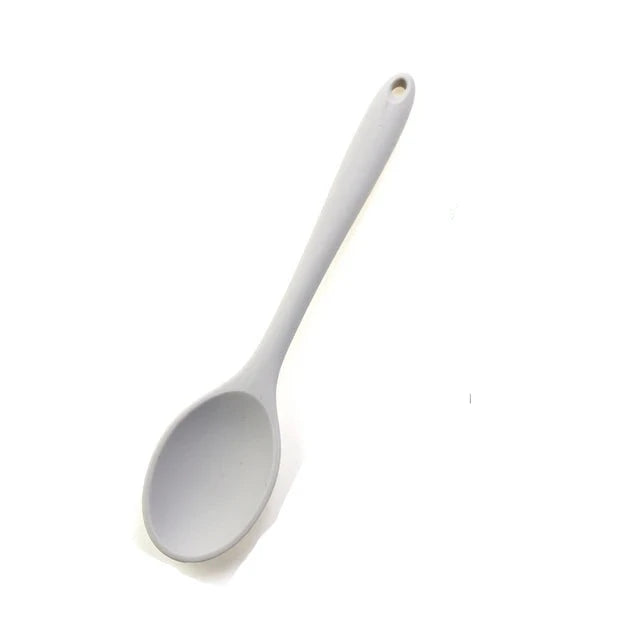 For Better Life 1Pc Soft Silicone Spoon Stirring  Long Handle Tableware Cooking Utensils Ladle Kitchen Accessories