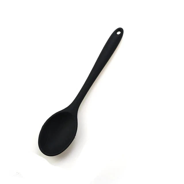 Para una vida mejor, cuchara de silicona suave para agitar, vajilla con mango largo, utensilios de cocina, cucharón, accesorios de cocina, 1 ud.