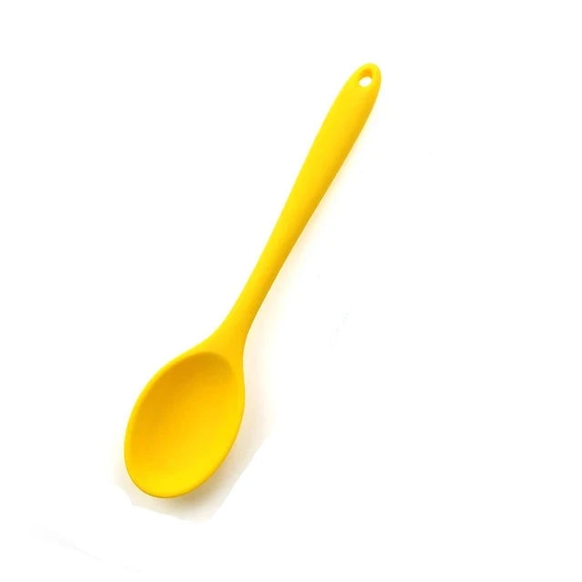 For Better Life 1Pc Soft Silicone Spoon Stirring  Long Handle Tableware Cooking Utensils Ladle Kitchen Accessories