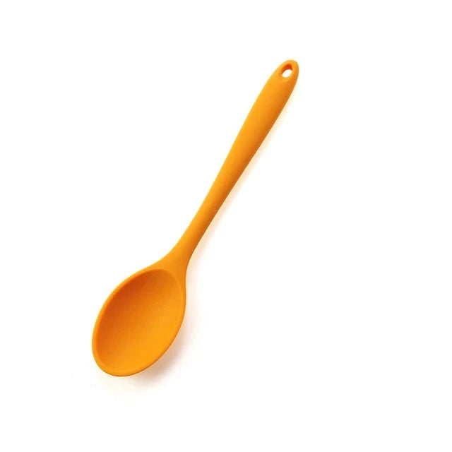 Para una vida mejor, cuchara de silicona suave para agitar, vajilla con mango largo, utensilios de cocina, cucharón, accesorios de cocina, 1 ud.