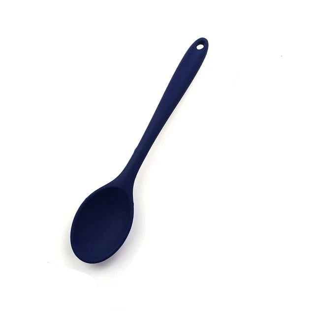 Para una vida mejor, cuchara de silicona suave para agitar, vajilla con mango largo, utensilios de cocina, cucharón, accesorios de cocina, 1 ud.