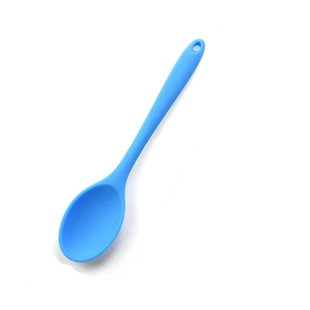 For Better Life 1Pc Soft Silicone Spoon Stirring  Long Handle Tableware Cooking Utensils Ladle Kitchen Accessories