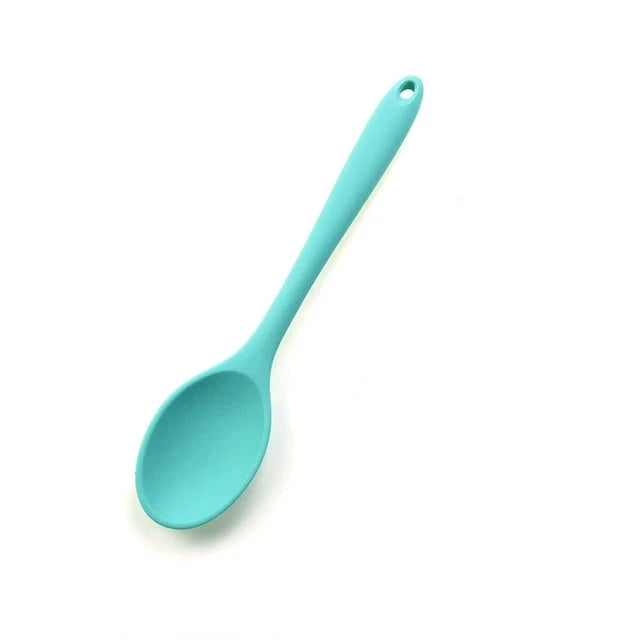 Cuillère en Silicone souple pour une meilleure vie, vaisselle à long manche, ustensiles de table, louche, accessoires de cuisine, 1 pièce