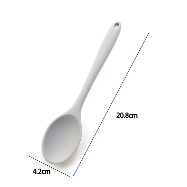 Cuillère en Silicone souple pour une meilleure vie, vaisselle à long manche, ustensiles de table, louche, accessoires de cuisine, 1 pièce