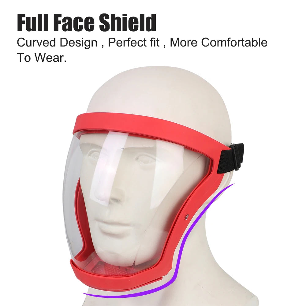 Masque facial complet anti-éclaboussures d'huile, Protection faciale avec filtres, moto, vélo, masque anti-poussière, outil de cuisine