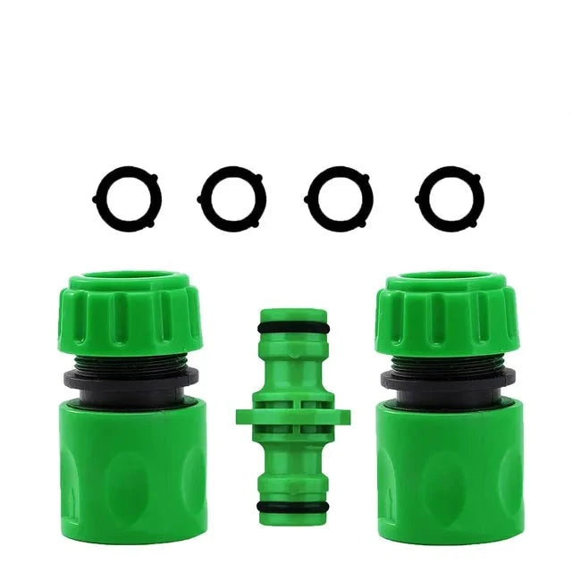 Garden Watering Hose ABS Quick Connector 1/2” End Double Male Hose Coupling Joint Adapter Extender Set For Hose Pipe Tube