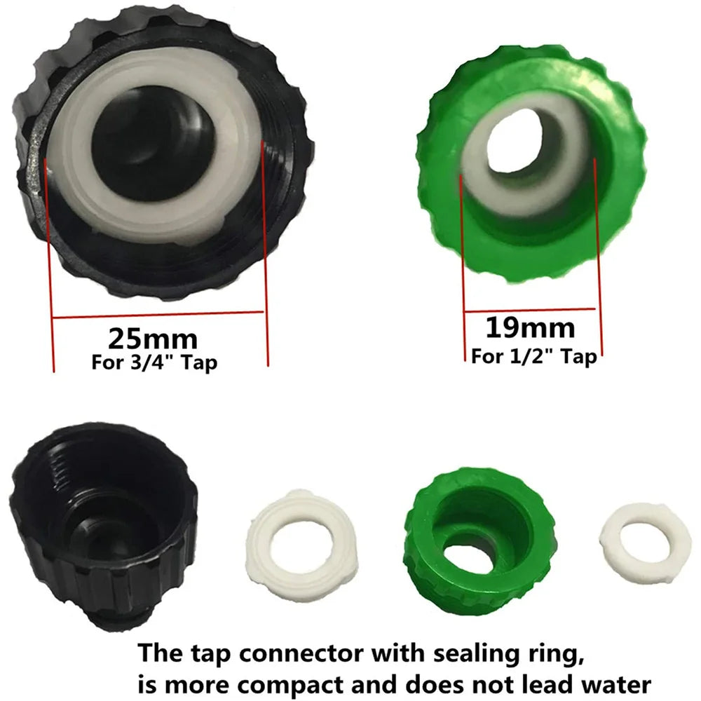 Garden Watering Hose ABS Quick Connector 1/2” End Double Male Hose Coupling Joint Adapter Extender Set For Hose Pipe Tube