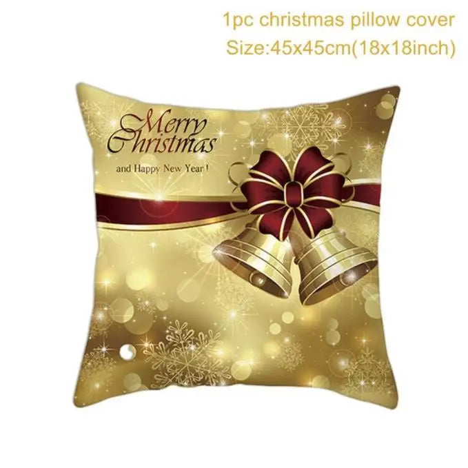 Santa Claus Cushion Cover Decoration for Home 2024 Gift Ornaments New Year 2025