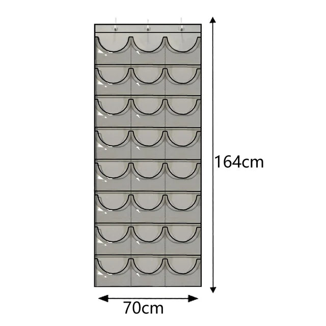 Organizador de almacenamiento de sombreros, 24 bolsillos transparentes, protege el sombrero, soporte para colgar en la puerta, estante de almacenamiento para gorras de béisbol y dormitorio