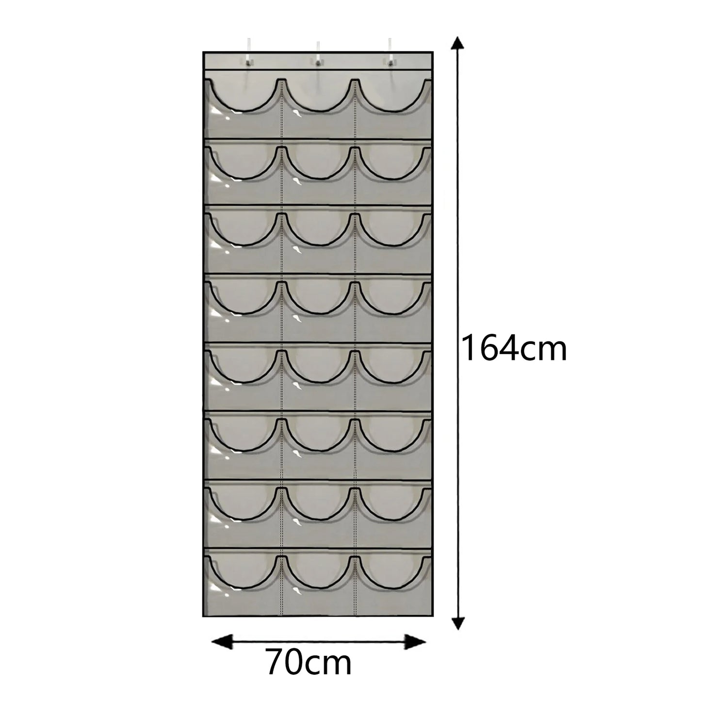 Organizador de almacenamiento de sombreros, 24 bolsillos transparentes, protege el sombrero, soporte para colgar en la puerta, estante de almacenamiento para gorras de béisbol y dormitorio