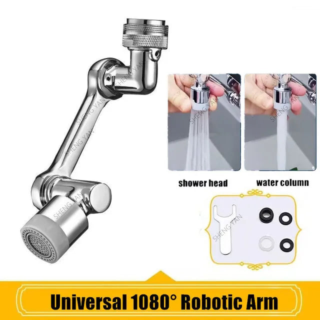 Cabezal rociador de grifo con rotación de 1080 ° Universal de Metal pesado para cocina, lavabo, extensión del grifo, burbujeador, grifo para fregadero, boquilla contra salpicaduras