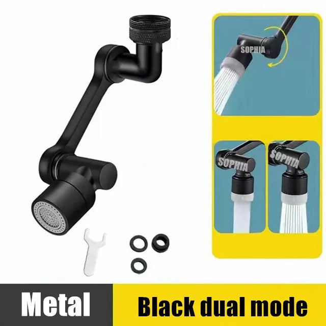 Cabezal rociador de grifo con rotación de 1080 ° Universal de Metal pesado para cocina, lavabo, extensión del grifo, burbujeador, grifo para fregadero, boquilla contra salpicaduras