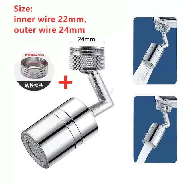 Cabezal rociador de grifo con rotación de 1080 ° Universal de Metal pesado para cocina, lavabo, extensión del grifo, burbujeador, grifo para fregadero, boquilla contra salpicaduras