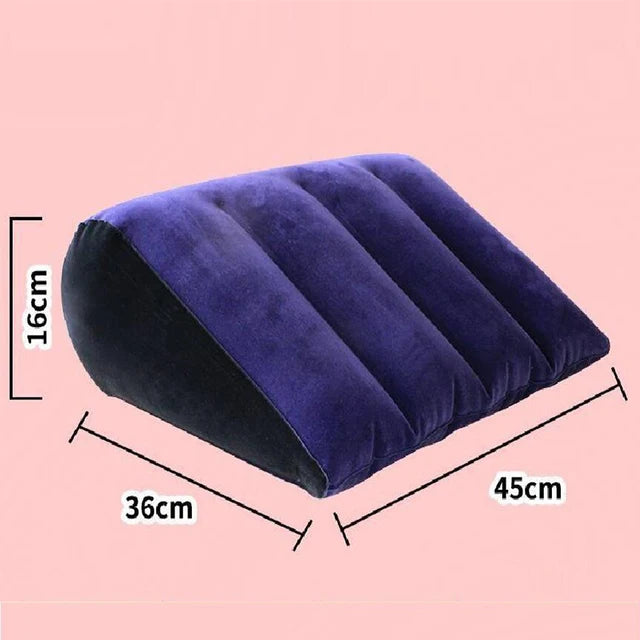 Inflatable Travel Pillow Multifunctional Body Pillow Lumbar Yoga Pillow Travel Positions Support Air Cushion Triangular Pillow