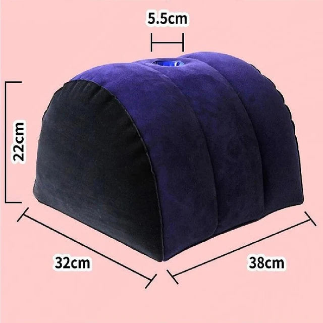 Inflatable Travel Pillow Multifunctional Body Pillow Lumbar Yoga Pillow Travel Positions Support Air Cushion Triangular Pillow