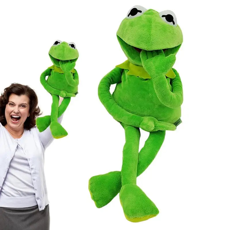 Marionnette à main en peluche grenouille de 24 pouces pour un jeu créatif et du plaisir en famille