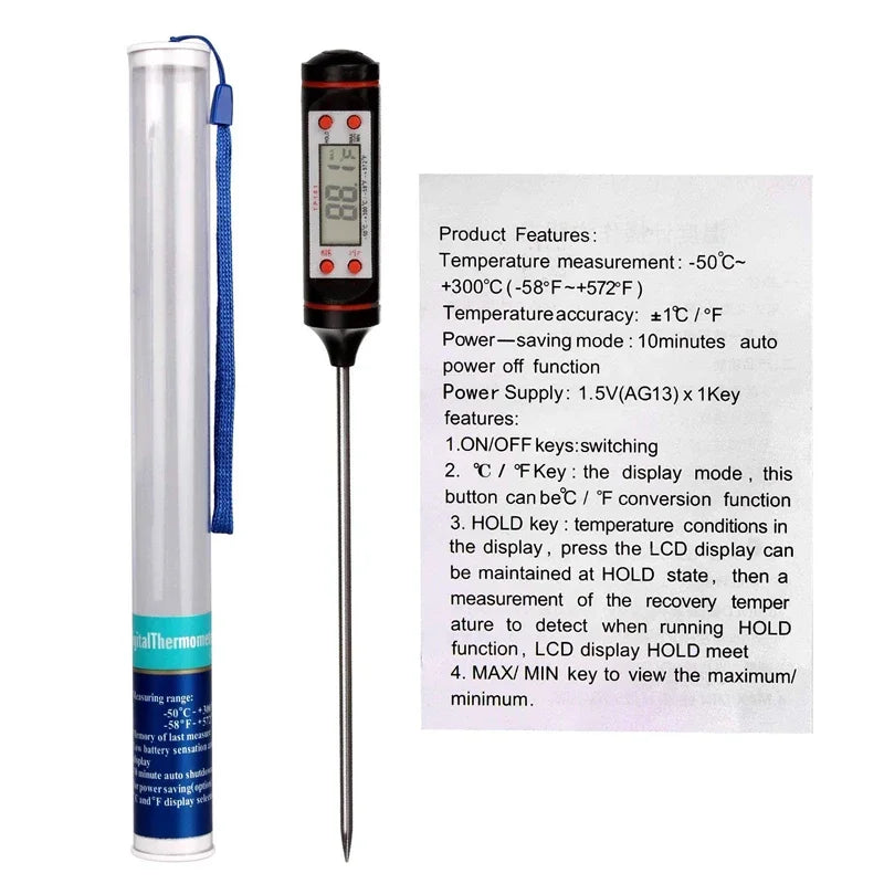 Digital Food Thermometer Cooking Gauge Oven Tool