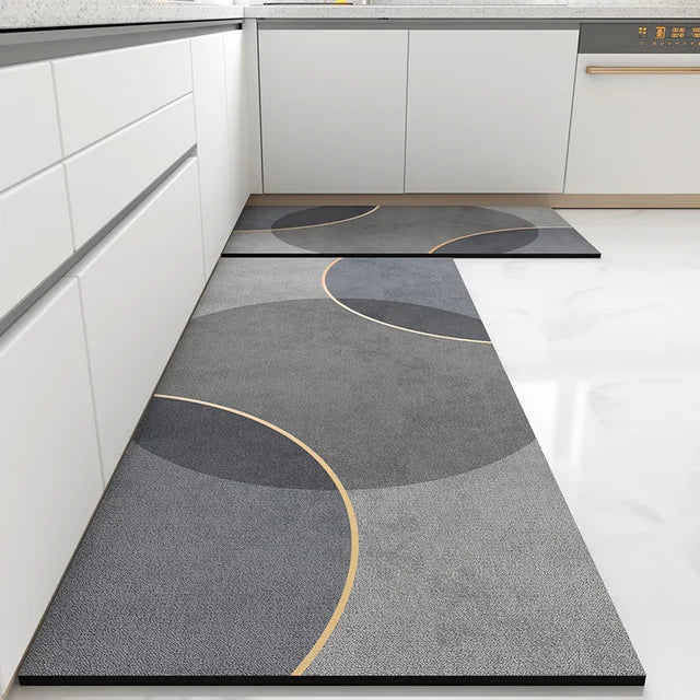 Kitchen Mat Pvc Leather Foot Mats Waterproof Floor Carpet Home Decoration Luxury Long Rug Non-slip Washable Alfombra De Cocina