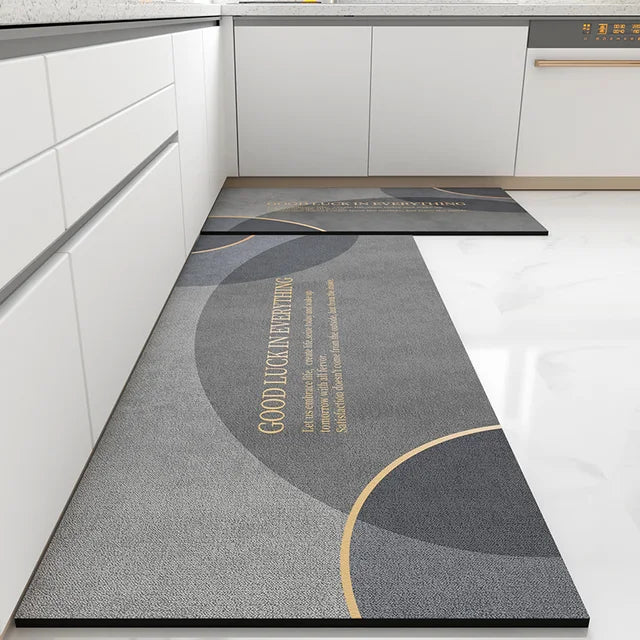 Kitchen Mat Pvc Leather Foot Mats Waterproof Floor Carpet Home Decoration Luxury Long Rug Non-slip Washable Alfombra De Cocina