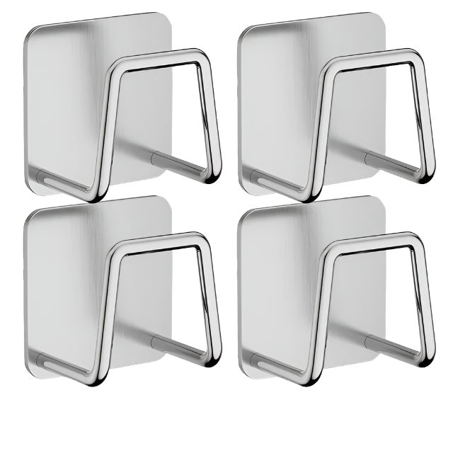 Soporte para esponjas de cocina, esponjas de fregadero de acero inoxidable, escurridor, soporte de almacenamiento autoadhesivo, ganchos de pared, organizador de cocina