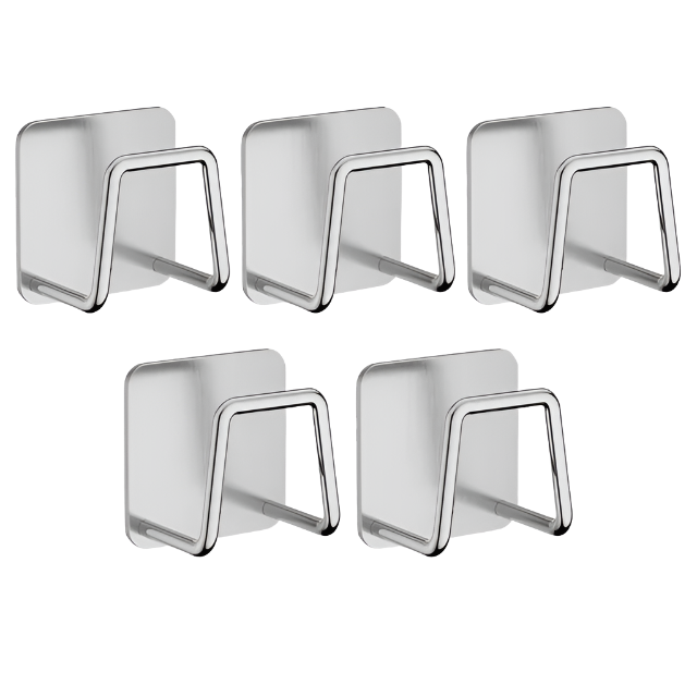 Soporte para esponjas de cocina, esponjas de fregadero de acero inoxidable, escurridor, soporte de almacenamiento autoadhesivo, ganchos de pared, organizador de cocina