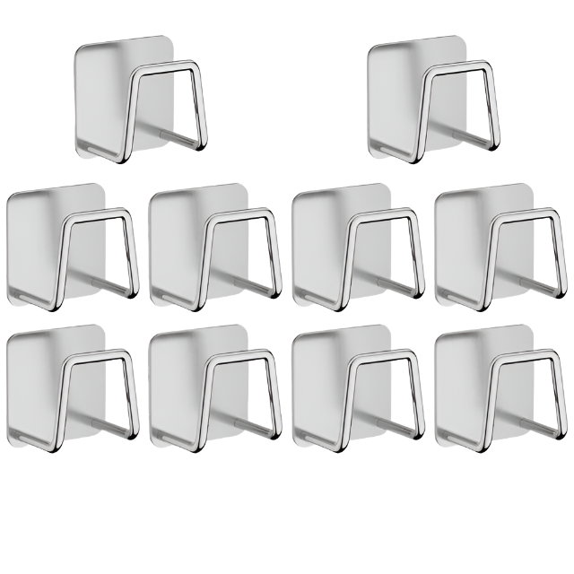 Soporte para esponjas de cocina, esponjas de fregadero de acero inoxidable, escurridor, soporte de almacenamiento autoadhesivo, ganchos de pared, organizador de cocina