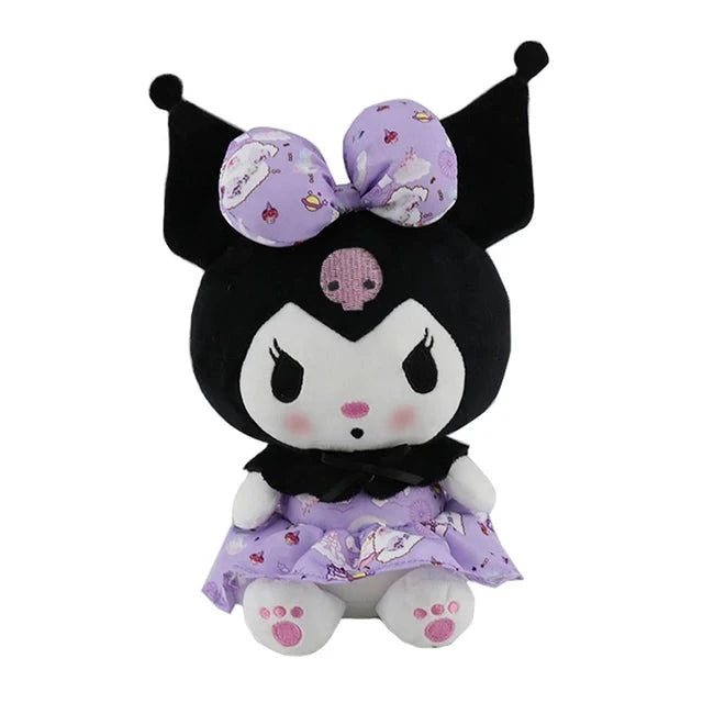 Kuromi juguete de peluche-vestido de princesa muñeca de trapo de dibujos animados para decoración de dormitorio 