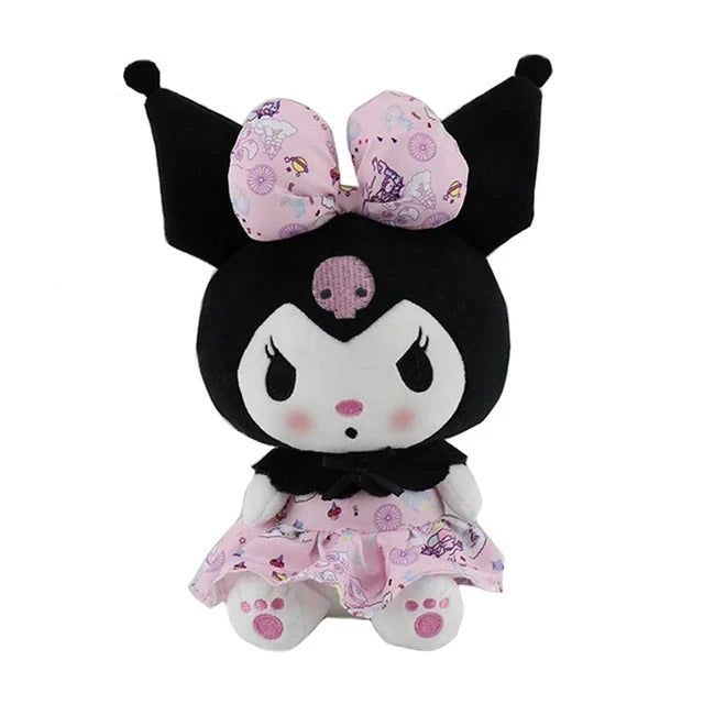 Kuromi Plush Toy-Princess Dress Cartoon Ragdoll for Bedroom Decor