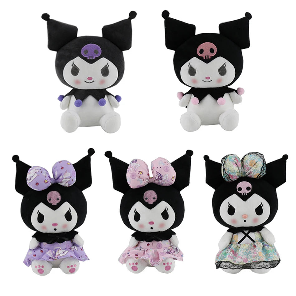 Kuromi Plush Toy-Princess Dress Cartoon Ragdoll for Bedroom Decor