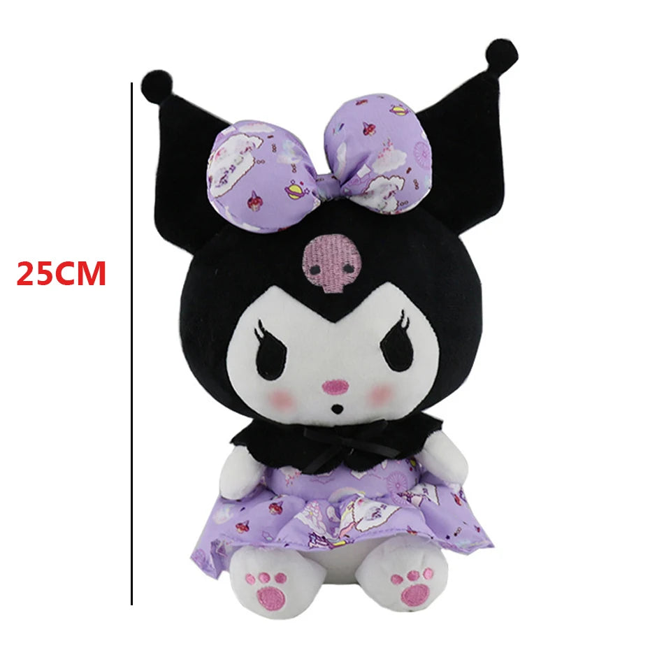 Kuromi Plush Toy-Princess Dress Cartoon Ragdoll for Bedroom Decor