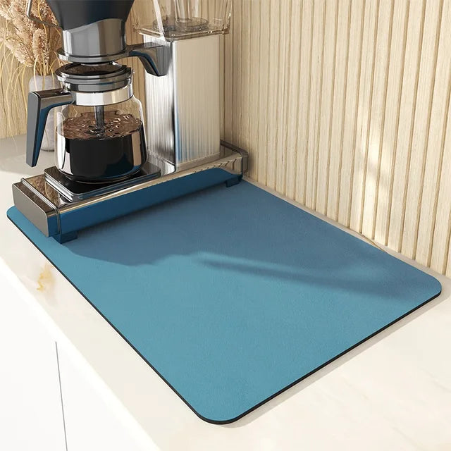 Tapete grande superabsorbente para cocina, tapete para escurrir platos de café, tapete de secado, almohadilla para escurrir baño de secado rápido, mantel individual para grifo de cocina