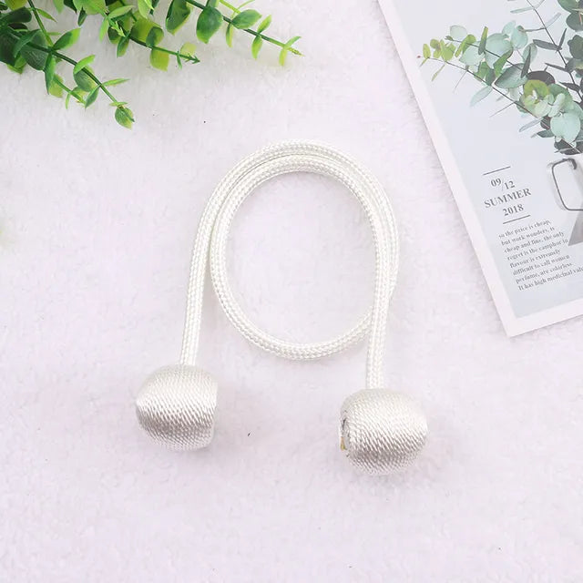 Magnetic Ball Curtain Tiebacks Tie Rope Accessory Rods Accessoires Backs Holdbacks Buckle Clips Hook Holder Home Decor