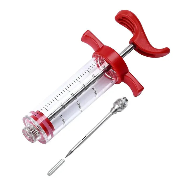 Meat Injector Syringe BBQ Grill Turkey Kit