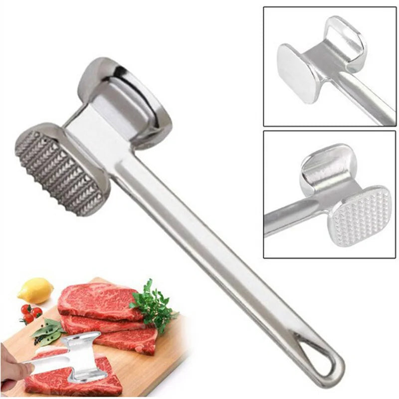 Attendrisseur de viande marteau 19 cm ménage en alliage d'aluminium Steak maillet en métal outil de cuisine robuste Durable Double face attendrisseur