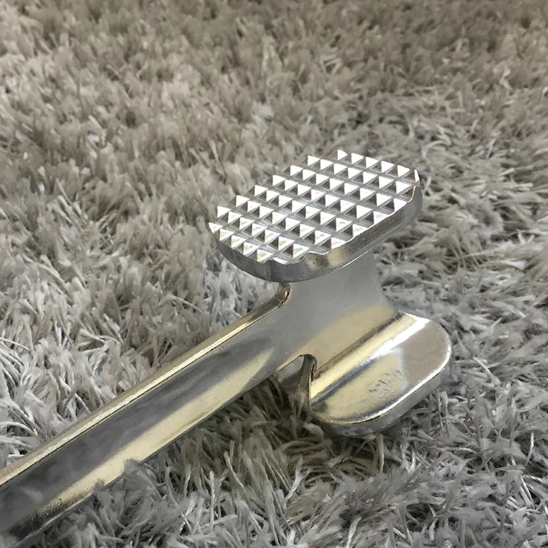 Meat Tenderizer Hammer 19cm Household Aluminum Alloy Steak Metal Mallet Kitchen Tool Heavy Duty Durable Double-Sided Tenderizer