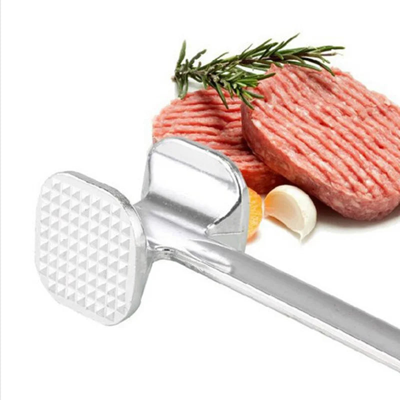 Martillo ablandador de carne de 19cm, mazo de Metal para carne de aleación de aluminio para el hogar, herramienta de cocina, ablandador de doble cara duradero y resistente