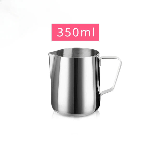 Milk Creamer Frothing Pitcher Stainless Steel, 350/600/1000ml Coffee Cup Jug Latte Espresso Cappuccino Milk Cup Barista