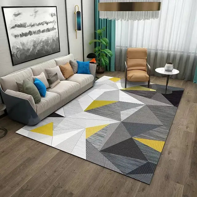 Tapis de maison moderne pour décoration de salon, tapis de sol lavable, grande surface, pour bureau, chambre à coucher, chevet, antidérapant