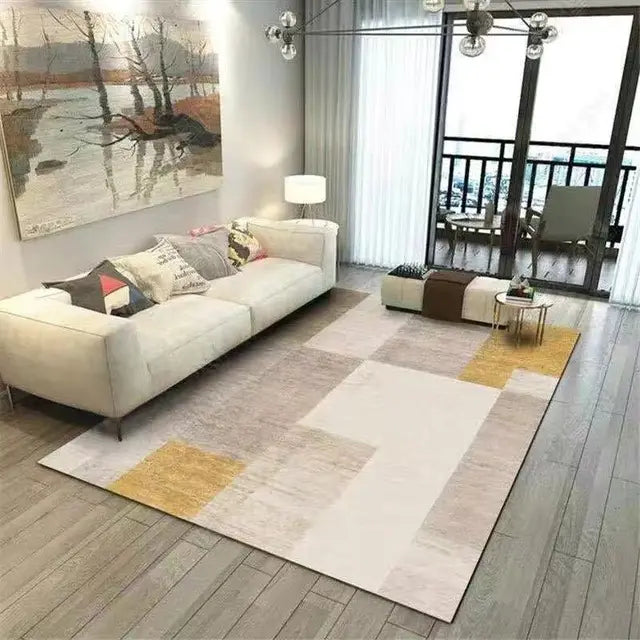 Tapis de maison moderne pour décoration de salon, tapis de sol lavable, grande surface, pour bureau, chambre à coucher, chevet, antidérapant