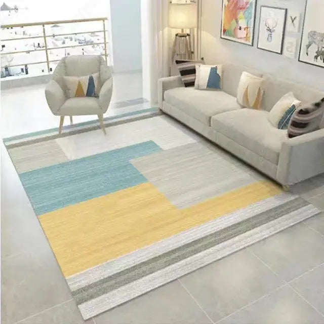 Tapis de maison moderne pour décoration de salon, tapis de sol lavable, grande surface, pour bureau, chambre à coucher, chevet, antidérapant