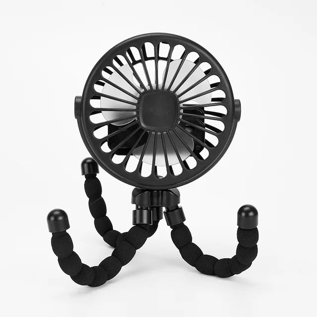 Mini ventilateur portatif multifonctionnel de poulpe portatif USB chargeant la poussette extérieure à la maison avec la fonction de veilleuse petit ventilateur