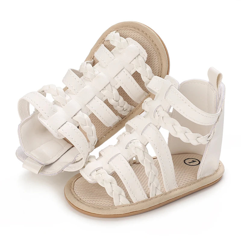 Adorable Baby Girl Flower Sandals: Soft Sole, Anti-Slip. First Steps Ready 0-18M