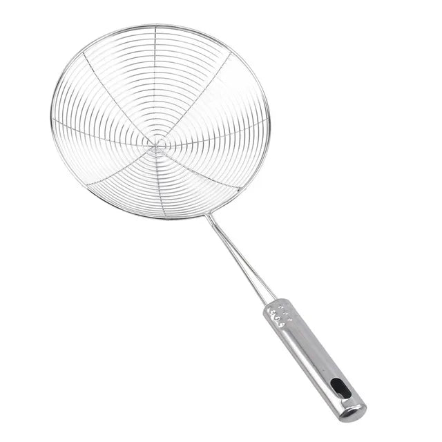 Oval Skimmer Stainless Steel Filter Mesh Oil Pot Food Filter Cookware Colander Fried Filter Kitchen Strainer Baking Cooking Tool