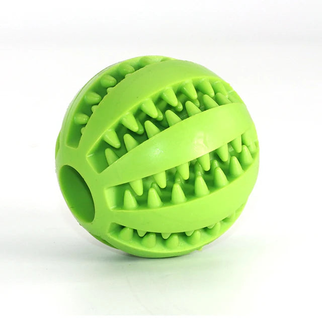 Pelota de goma interactiva, premio de juguete, limpieza de dientes para perros pequeños y grandes, cachorros y gatos 