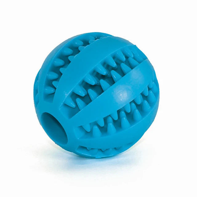 Pelota de goma interactiva, premio de juguete, limpieza de dientes para perros pequeños y grandes, cachorros y gatos 